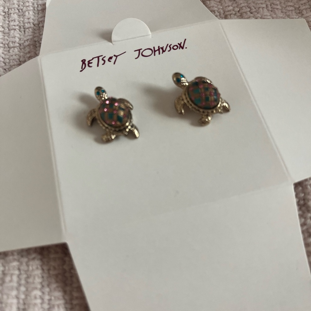 Betsey Johnson Turtle Earrings